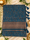 Banarasi Semi Katan with a Zari Border.