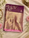 Rich Purple Kanchipuram silk saree