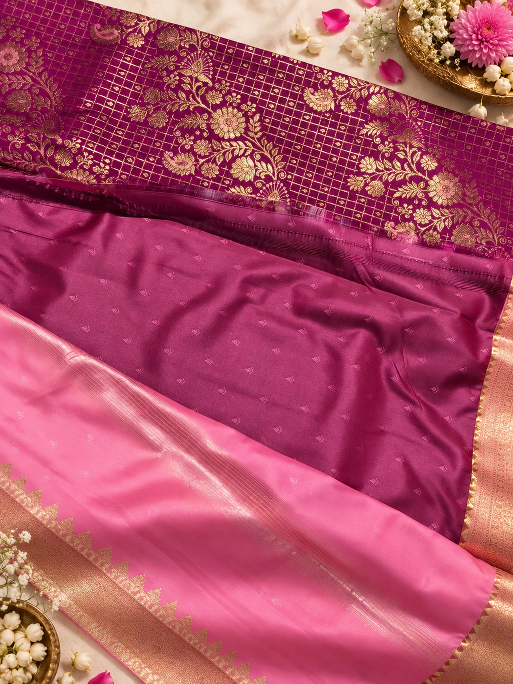 Rich Purple Kanchipuram silk saree
