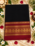 Kanchi Cotton Saree Black